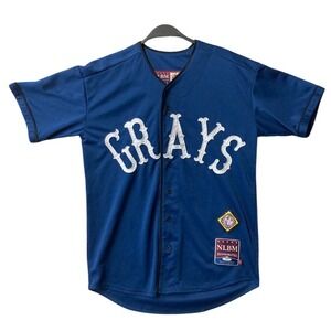 NLBM Homestead Grays Negro Leagues Baseball Museum Jersey Blue Mens Small
